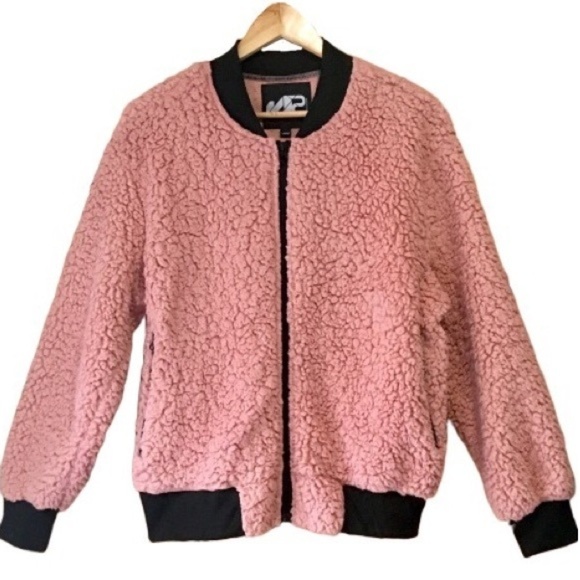 S2 Sportswear Jackets & Blazers - Dusty Rose Teddy Bear Coat Jacket